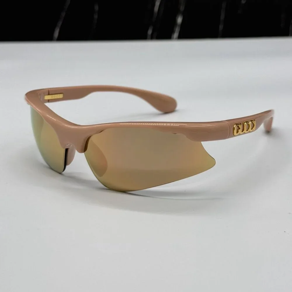 NEW GG1774S 004 GUCCI PINK MIRROR MASK UNISEX GUCCI SUNGLASSES